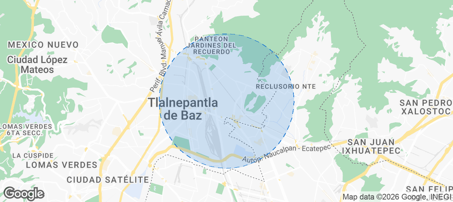 Tlalnepantla de Baz Airbnb map